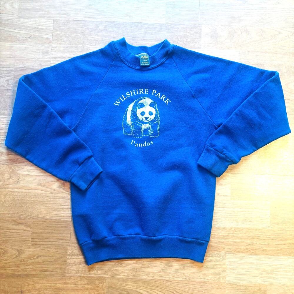 VINTAGE 80s PANDA CREW NECK SWEATSHIRT YOUTH OR WOMENS
